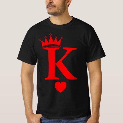 King of Hearts Queen of Hearts Playing Cards Dec T_Shirt