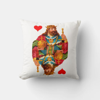King of Hearts Queen of Hearts Throw Pillow