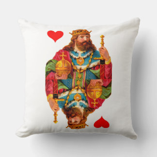 King of Hearts Queen of Hearts Throw Pillow