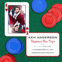 King of Hearts Red White Photo Poker Casino