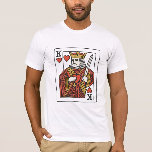 King of Hearts — Regal Red & Gold T-Shirt (Front)