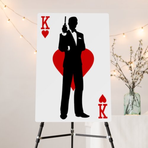 King of Hearts Secret Agent Party Foam Board