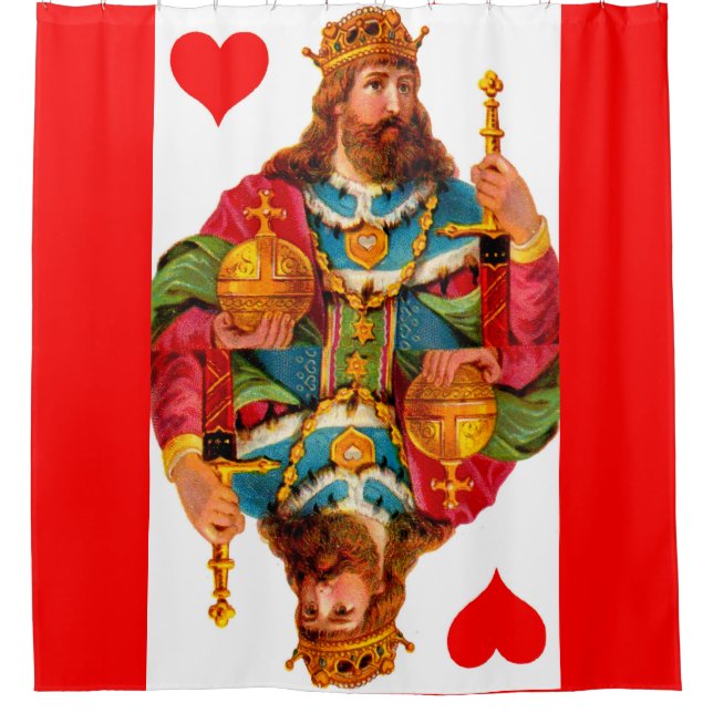 King of Hearts Shower Curtain (Front)