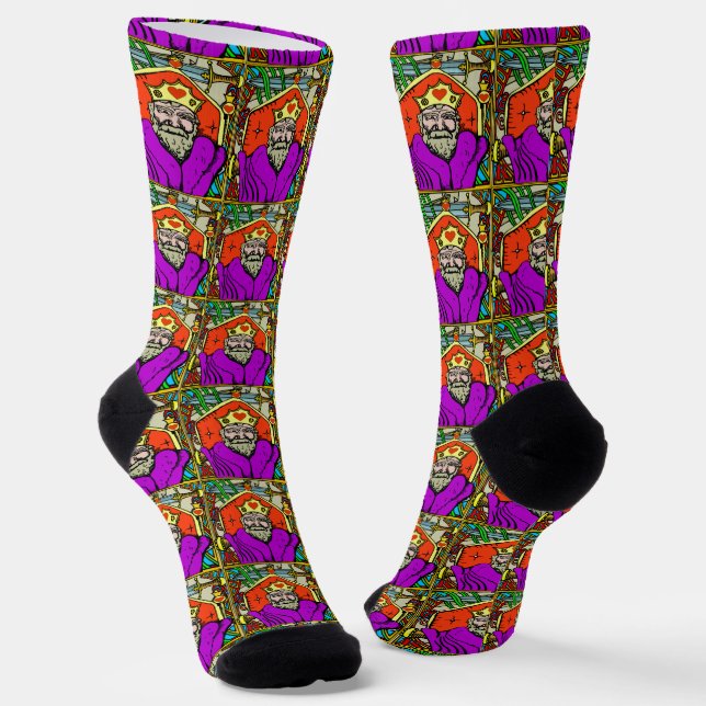 King of Hearts Socks (Angled)