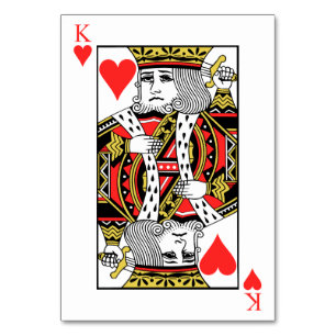 King of Hearts Table Number