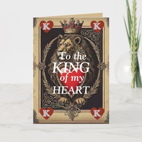 King of hearts Valentineâs Day Playing Card
