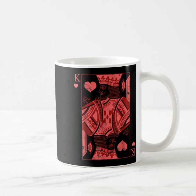 King Of Hearts Valentines Day Cool V-day Couple Ma Coffee Mug (Right)