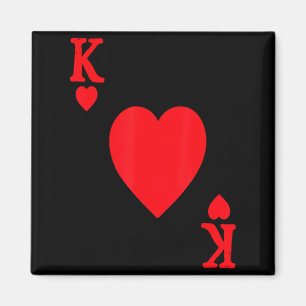 King Of Hearts Valentine's Day Lover Royal Flush F Magnet