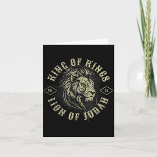 King Of Kings Lion Of Judah Christian Faith Religi Card