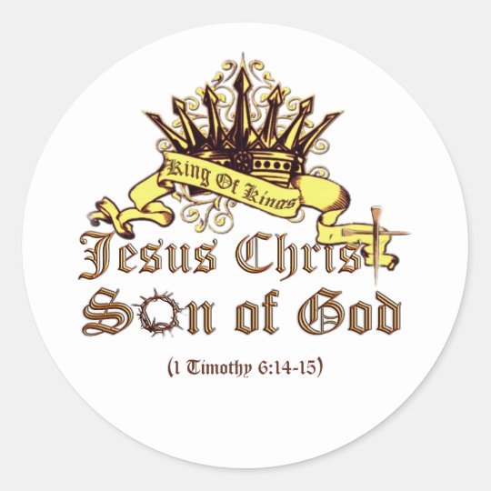 King of Kings Religious Classic Round Sticker | Zazzle.com