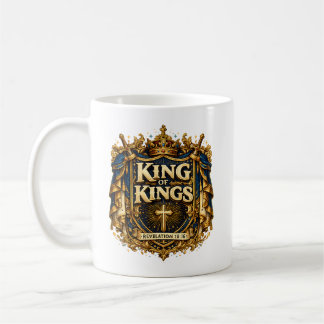 King Of Kings Royal Crown Cross Crest Faith Gift Coffee Mug