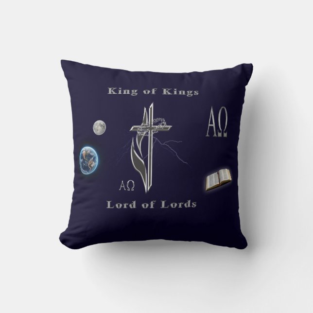 King Of Kings Throw Pillow (Front)