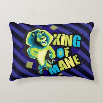 King Of Mane Accent Pillow by madagascar at Zazzle
