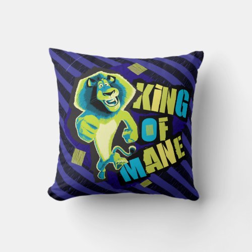 King of Mane Throw Pillow