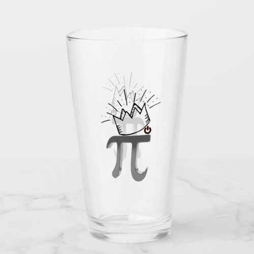 King Of Maths Crown Mathematics 14 Happy march Pi Glass