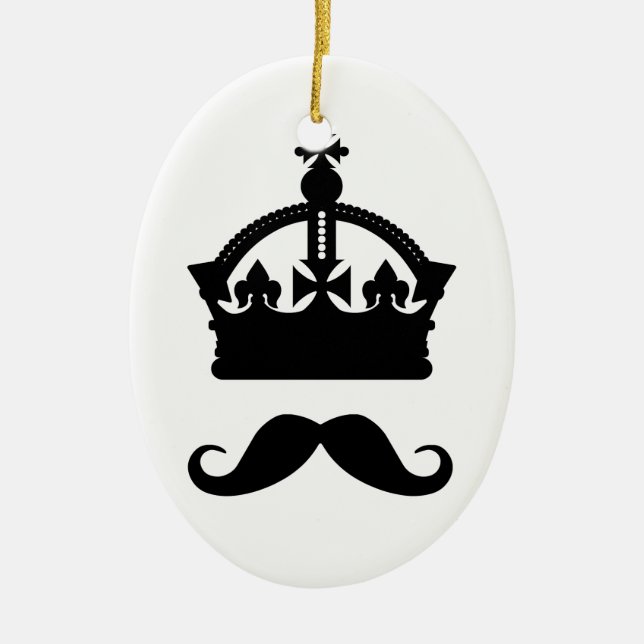King of Mustaches custom ornament (Front)
