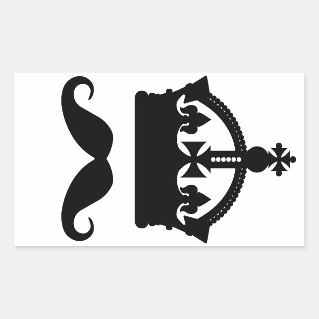 King of Mustaches custom stickers (Front)