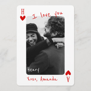 king Of My Heart Personalized Photo  Holiday Card
