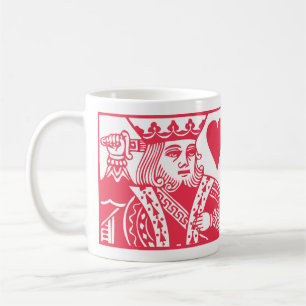"King of my heart" red playing card Coffee Mug
