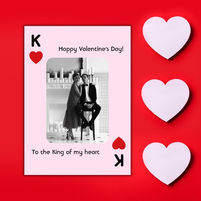 King of my Heart Valentine's Day Photo Holiday Card (Creator Uploaded)