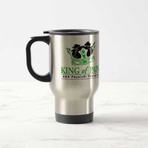 King of Pain Physical Therapy Travel Mug