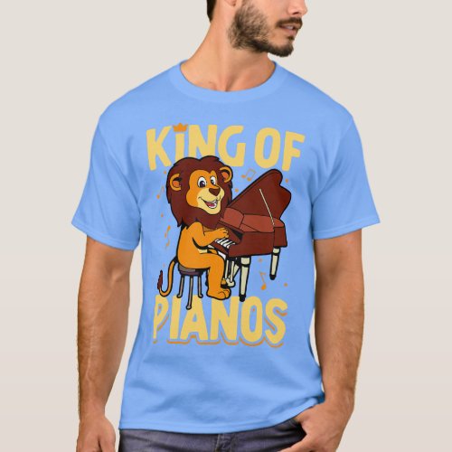 King of Pianos Lion on the piano T_Shirt