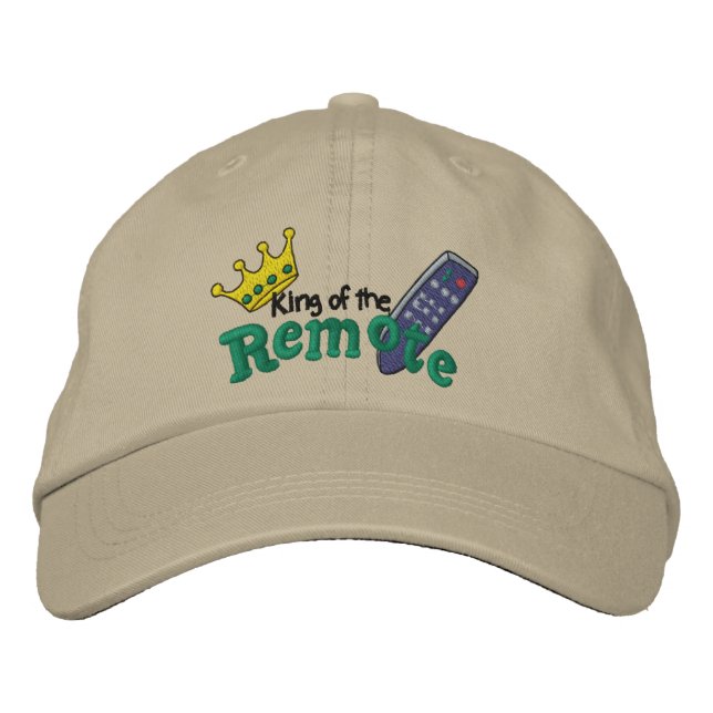 King of Remote Embroidered Baseball Cap (Front)