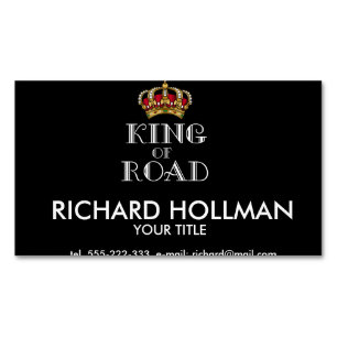 King of road magnetic business card
