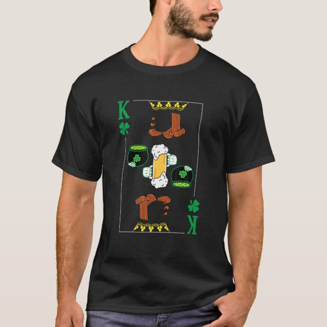 King Of Shamrocks St Patricks Day Card Funny Match T-Shirt (Front)