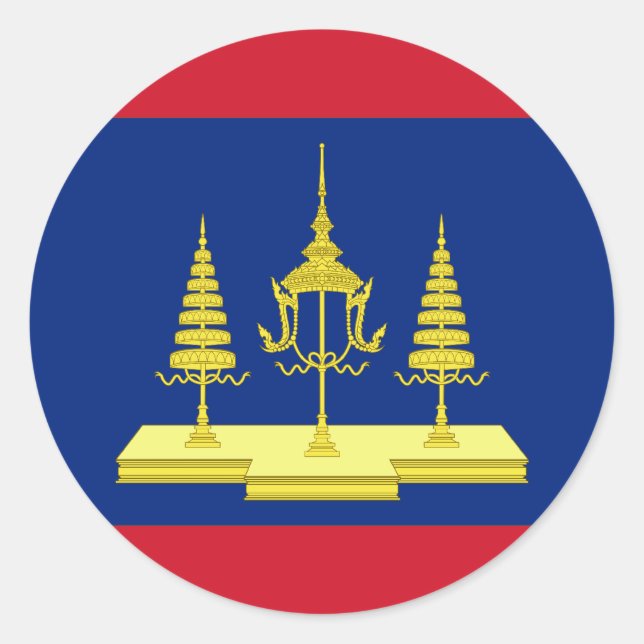 King Of Siam, Thailand flag Classic Round Sticker (Front)