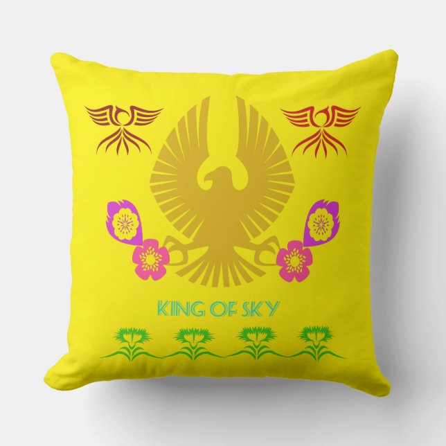 king of sky throw pillow (Front)