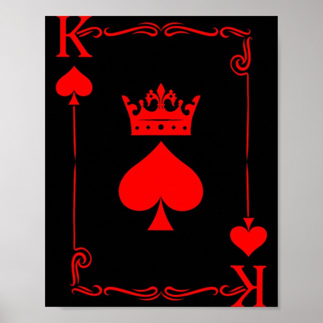 King Of Spade Game Black History Playing Card Men  Poster (Front)