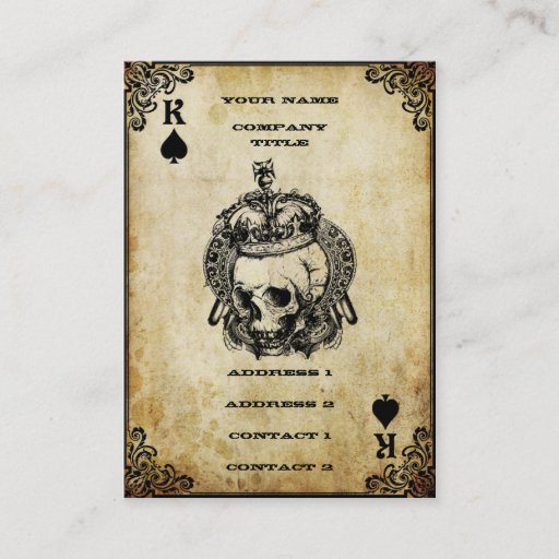 Customizable King of Spades - Business Card