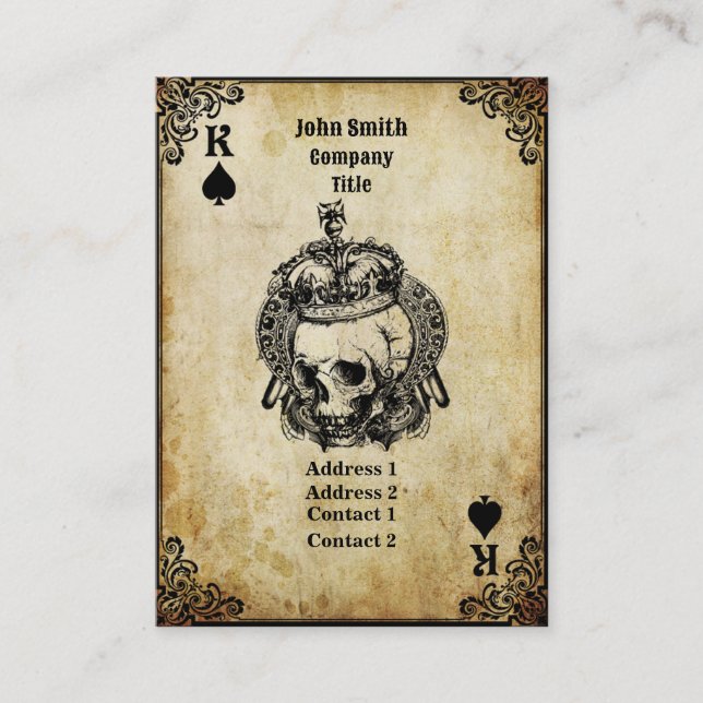 King of Spades - Business Card (Front)