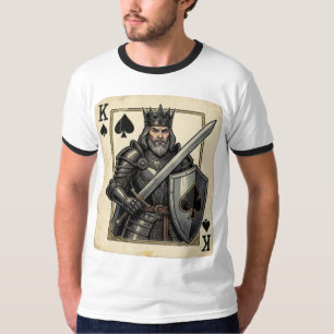 King of Spades – Dark Armored King with Sword T-Shirt