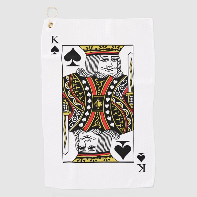 King of Spades Golf Towel (Front)