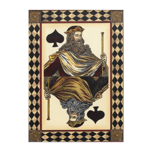 King of Spades Playing Card by Vision Studio Acrylic Print (Front)