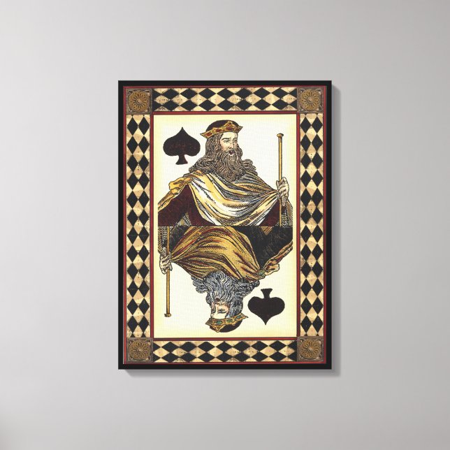 King of Spades Playing Card by Vision Studio Canvas Print (Front)