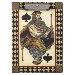 King of Spades Playing Card by Vision Studio Clipboard