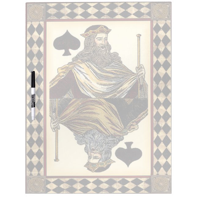King of Spades Playing Card by Vision Studio Dry-Erase Board (Front)