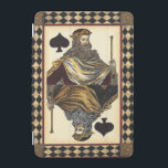 King of Spades Playing Card by Vision Studio iPad Mini Cover<br><div class="desc">Trump your friends with this great painting of the King of Spades by Vision Studio. A cutting a rather royal figure,  he holds a small scepter and has opened his mouth to issue a royal decree. Place this playing card painting on your wall today!</div>