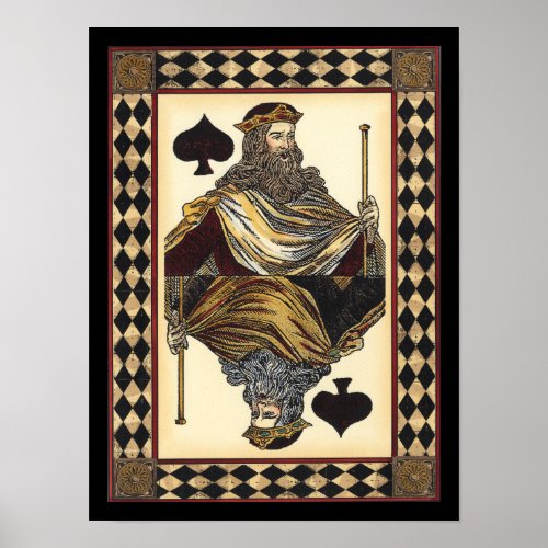 King of Spades Playing Card by Vision Studio Poster