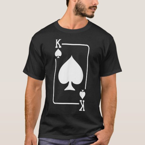 King of Spades Playing Card Halloween Costume Dark T_Shirt