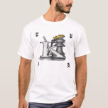 KING OF SPADES PLAYING CARDS (On Front) KING QUEEN T-Shirt<br><div class="desc">KING OF SPADES PLAYING CARDS on front KING QUEEN on back</div>