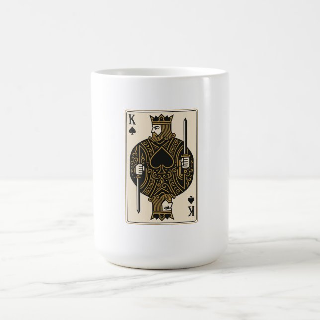 King of Spades — Regal Black & Gold Coffee Mug (Center)