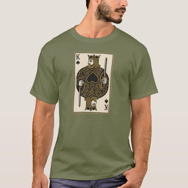 King of Spades — Regal Black & Gold T-Shirt (Front)