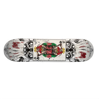 King of Spades Skull Skateboard