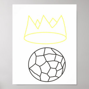 king of sports drawing art poster