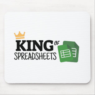 King of spreadsheets mouse pad