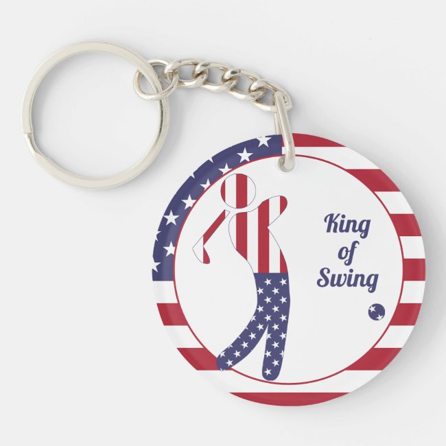 King of Swing | American Flag Golf Player